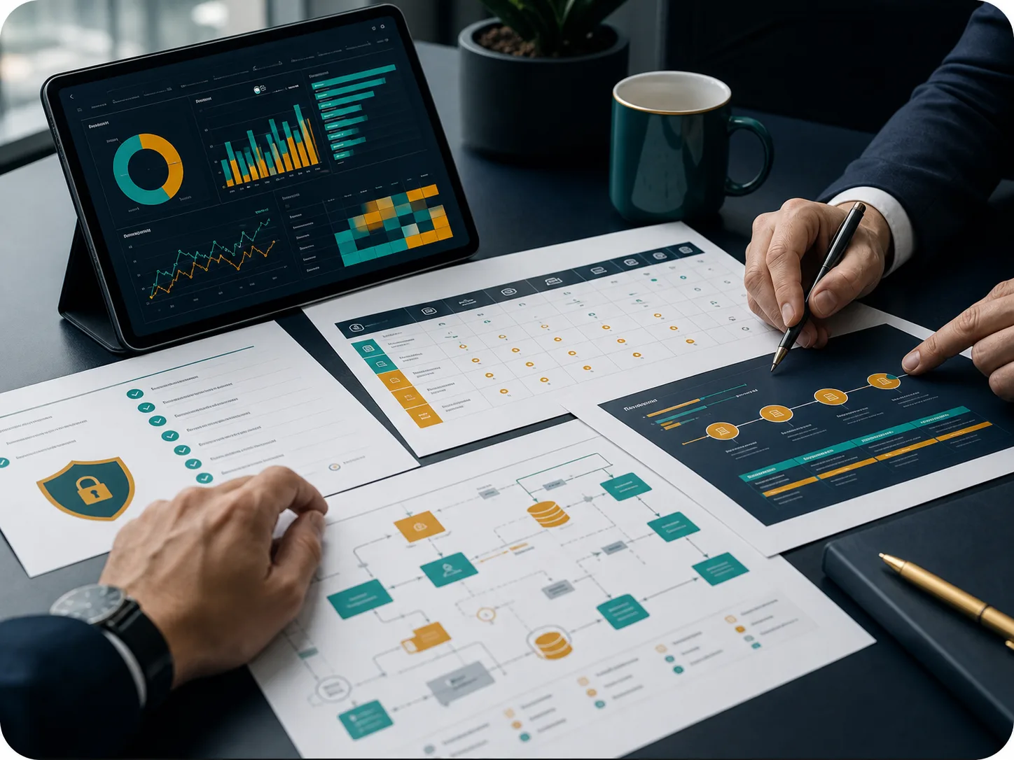 A data governance evidence workspace with scorecards and operating-model documents.
